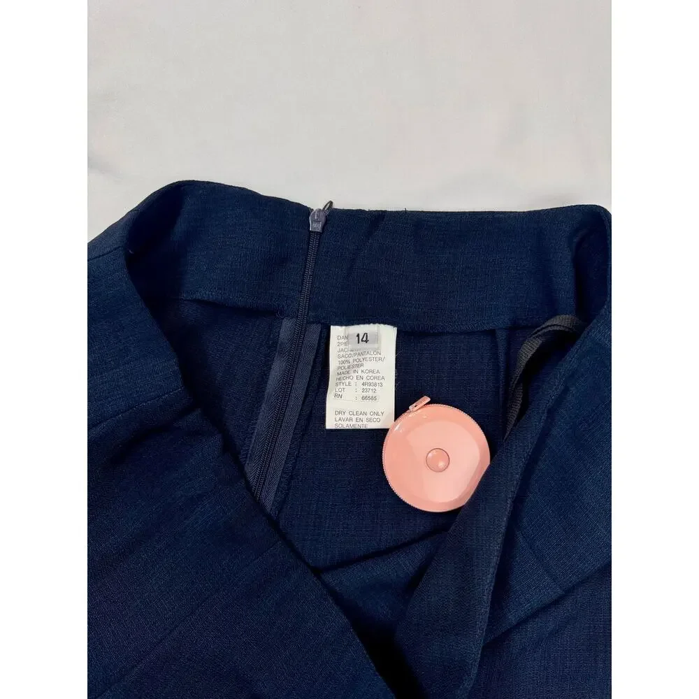 Dani Max Dress Pants Navy Blue Women’s 14 Corporate Office Siren Workwear Plus - Picture 9 of 16